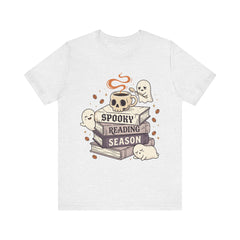 Spooky Reading Season Skull Coffee Mug Retro T-Shirt