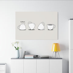 Cat Coffee Canvas