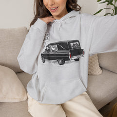Funny Grim Reaper Hearse Get In Loser Retro Hoodie