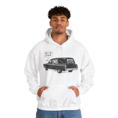 Funny Grim Reaper Hearse Get In Loser Retro Hoodie