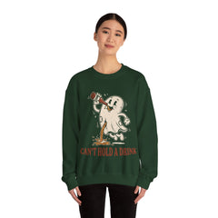 Funny Ghost Beer Can't Hold A Drink Vintage Crewneck Sweatshirt