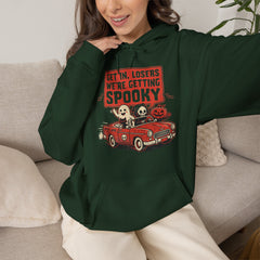 Funny Get In Losers We're Getting Spooky Retro Halloween Hoodie