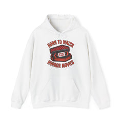 Funny Retro VHS Tape Coffin Born To Watch Horror Movies Hoodie
