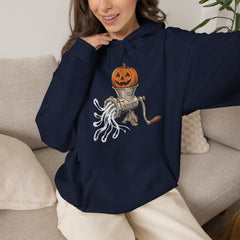 Retro Halloween Ghost In The Grinder Vintage Hoodie