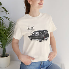 Funny Grim Reaper Hearse Get In Loser Retro T-Shirt