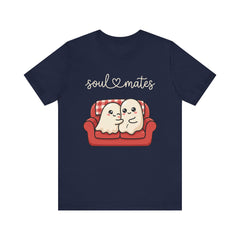 Cute Soul Mates Ghost Red Couch Retro T-Shirt