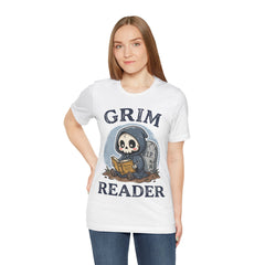 Funny Grim Reader Book Worm Retro Halloween T-Shirt