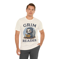 Funny Grim Reader Book Worm Retro Halloween T-Shirt