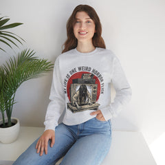 Funny Horror Movie TV Parody My Life Is One Weird Horror Flick Crewneck Sweatshirt