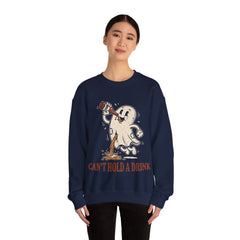 Funny Ghost Beer Can't Hold A Drink Vintage Crewneck Sweatshirt