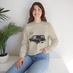 Funny Grim Reaper Hearse Get In Loser Retro Crewneck Sweatshirt