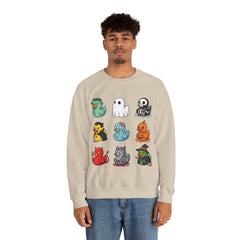 Cute Spooky Rubber Ducky Halloween Mascot Crewneck Sweatshirt