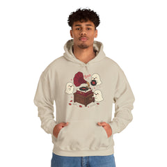 Funny Ghost Record Player Vinyl Gramophone Retro Hoodie