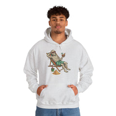 Funny Summer Mummy Relaxing On Beach Chair Halloween Hoodie