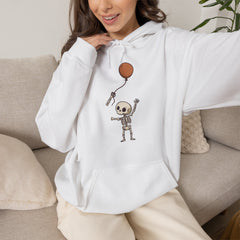 Funny Skeleton Balloon Floating Hand Retro Halloween Hoodie