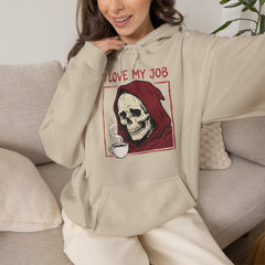 Sarcastic Grim Reaper Coffee Lover Retro Hoodie
