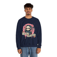 Funny Grim Reaper I Love You In Every Universe Retro Crewneck Sweatshirt