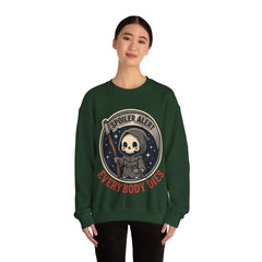 Funny Grim Reaper Spoiler Alert Everybody Dies Crewneck Sweatshirt