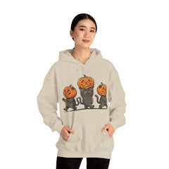 Cute Halloween Black Cats Pumpkin Helmet Hoodie