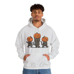 Cute Halloween Black Cats Pumpkin Helmet Hoodie