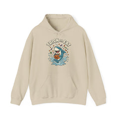 Funny Trick Or Eat Shark Pumpkin Halloween Hoodie