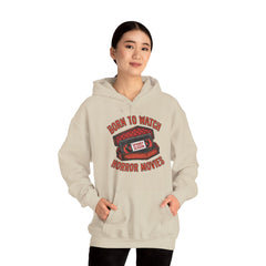 Funny Retro VHS Tape Coffin Born To Watch Horror Movies Hoodie