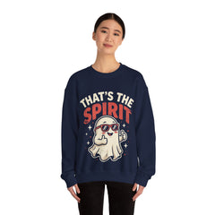 Funny Ghost That's The Spirit Retro Halloween Crewneck Sweatshirt