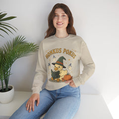 Honkus Pokus Funny Witch Duck Retro Halloween Crewneck Sweatshirt