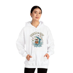 Funny Trick Or Eat Shark Pumpkin Halloween Hoodie