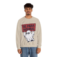 Funny Retro Halloween Ghost Be Para Normal Crewneck Sweatshirt