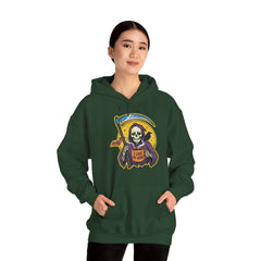 Funny Grim Reaper I Love My Work Coffee Retro Hoodie