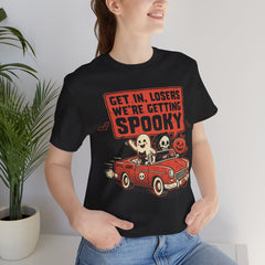 Funny Get In Losers We're Getting Spooky Retro Halloween T-Shirt