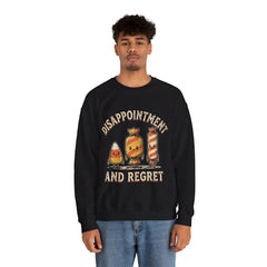 Funny Retro Halloween Candy Disappointment And Regret Crewneck Sweatshirt