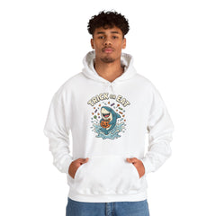 Funny Trick Or Eat Shark Pumpkin Halloween Hoodie