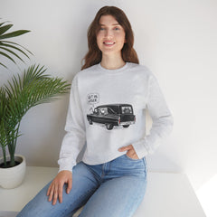Funny Grim Reaper Hearse Get In Loser Retro Crewneck Sweatshirt
