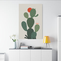 Cat and Plant Cat-Tus Canvas