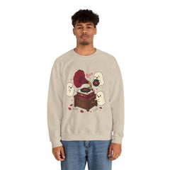 Funny Ghost Record Player Vinyl Gramophone Retro Crewneck Sweatshirt