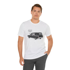 Funny Grim Reaper Hearse Get In Loser Retro T-Shirt