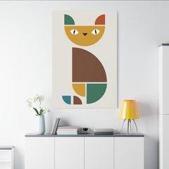 Cat Abstract Art Canvas