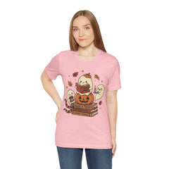 Cute Spooky Book Club Ghost Halloween Retro T-Shirt