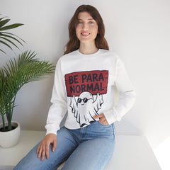 Funny Retro Halloween Ghost Be Para Normal Crewneck Sweatshirt
