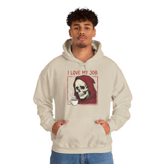 Sarcastic Grim Reaper Coffee Lover Retro Hoodie