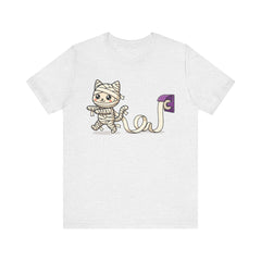 Funny Toilet Paper Mummy Cat Halloween T-Shirt