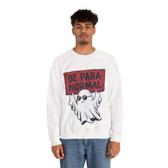 Funny Retro Halloween Ghost Be Para Normal Crewneck Sweatshirt