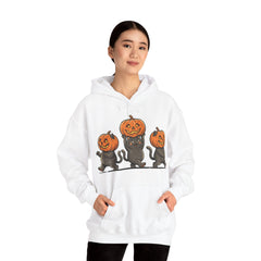 Cute Halloween Black Cats Pumpkin Helmet Hoodie