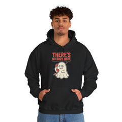Funny Ghost There's No Body Here Phone Retro Hoodie