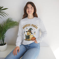 Honkus Pokus Funny Witch Duck Retro Halloween Crewneck Sweatshirt