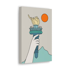 Cat Statue of Liberty Canvas