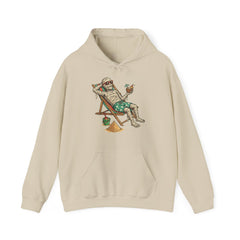 Funny Summer Mummy Relaxing On Beach Chair Halloween Hoodie