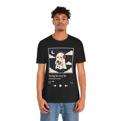 Funny Sad Ghost Song To Cry To Retro Music Player T-Shirt